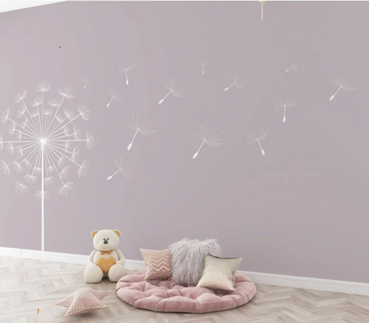 Tapete Kinderzimmer Pusteblume |  Flieder Lavendel