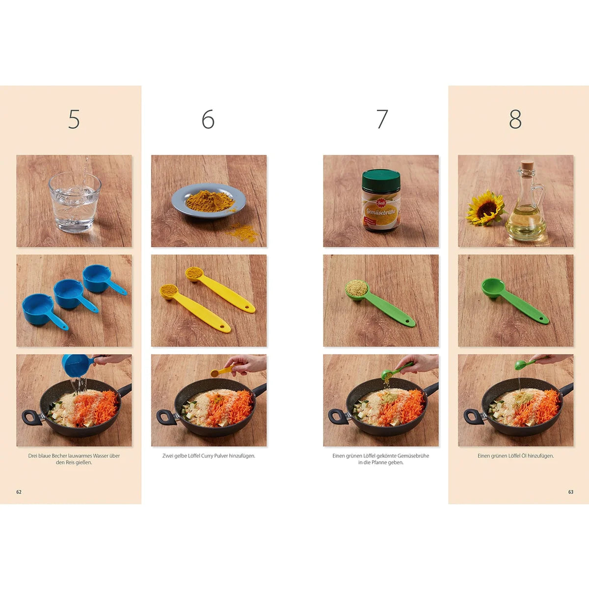 Band 7 "Vegetarisch" Familien-Kochbuch inkl. 5-teiliges Messbecher-Set (lose gepackt) | Kinderleichte Becherküche