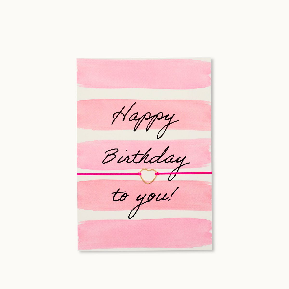Armband-Karte: Happy Birthday to you! - Pinkes Armband