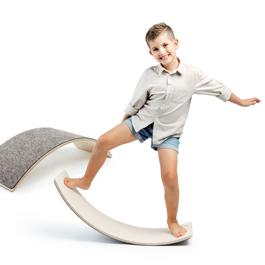 MAMOI® Wooden balance board for kids, Rocker seesaw, Baby balancing games, Toddler balance game, Wobble board, Play equipment for children, montessori sensory toys-0