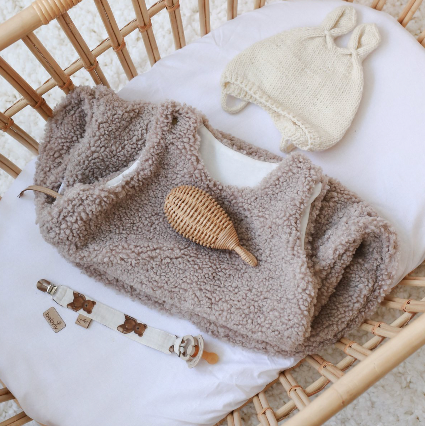 Teddyschlafsack| TAUPE | 1,5 TOG