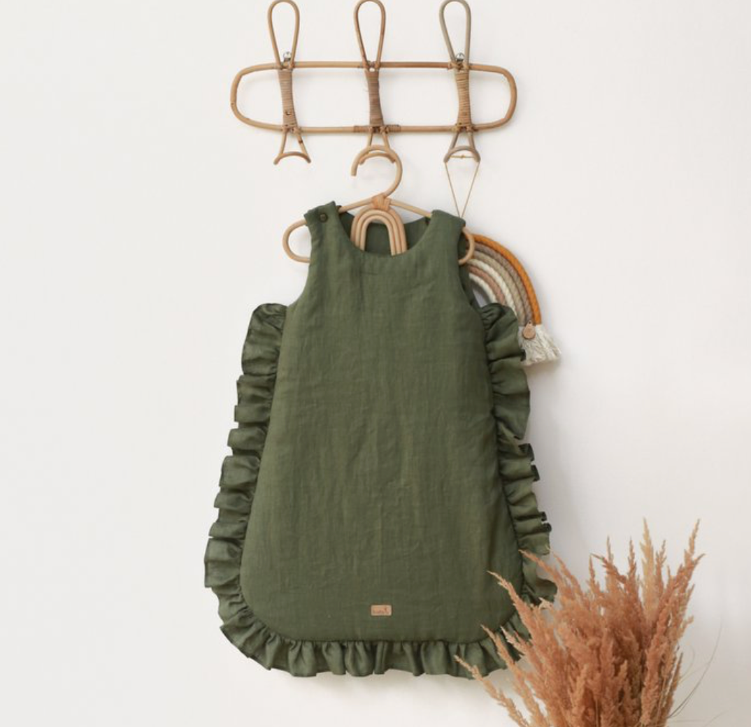 Babyschlafsack | Leinen forest green | Babyly