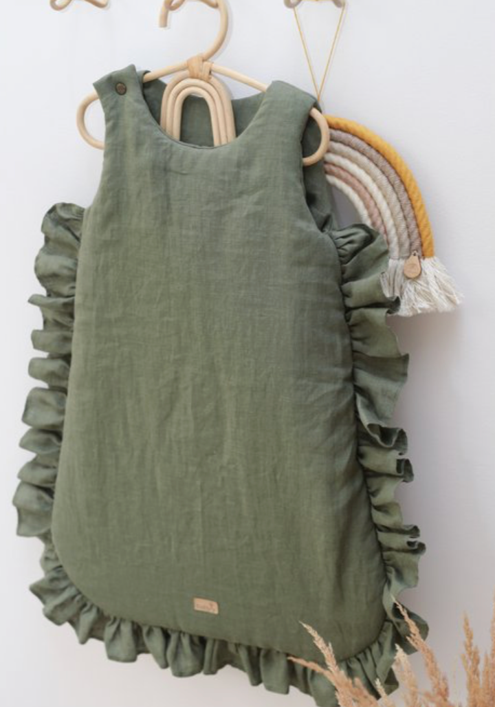 Babyschlafsack | Leinen forest green | Babyly