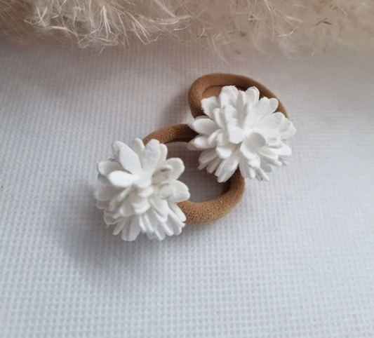 Haargummis white Flower | 2er Set | Peek-a-Beau