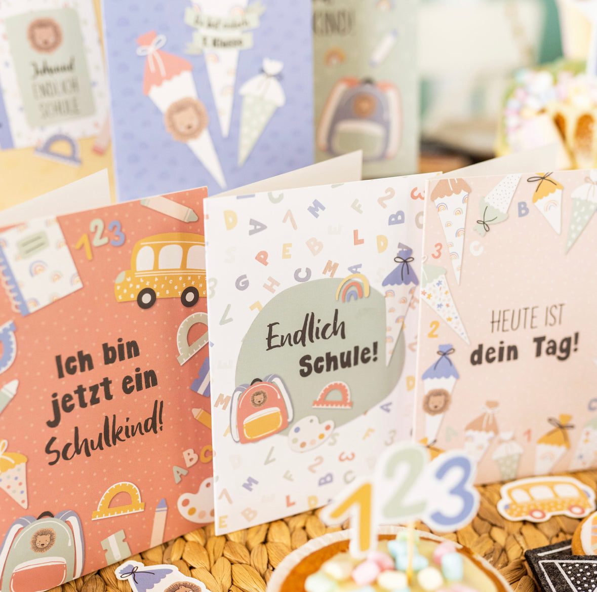 Klappkarten zur Einschulung | Papierdrachen