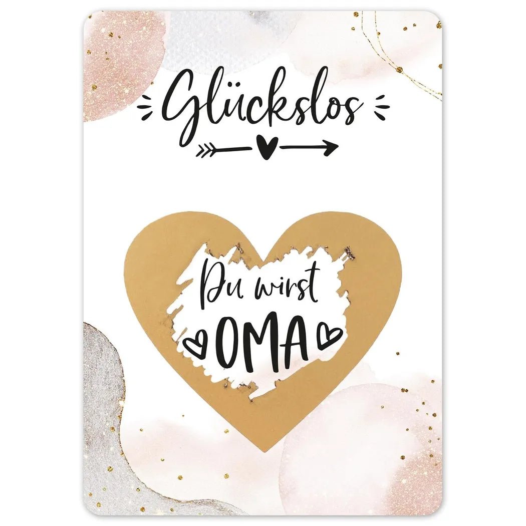 Du wirst Oma | Rubbelkarte Golden Glamour