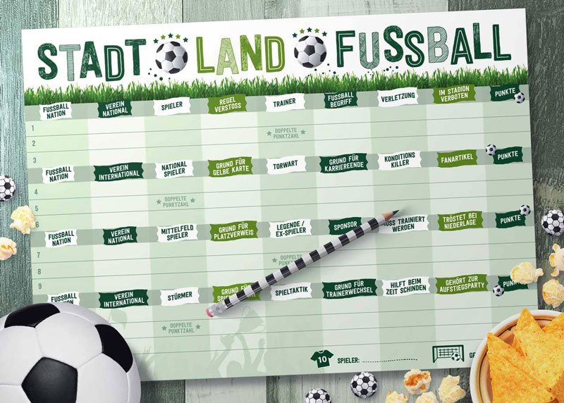 Spielblock "Stadt-Land-Fussball" | chili type