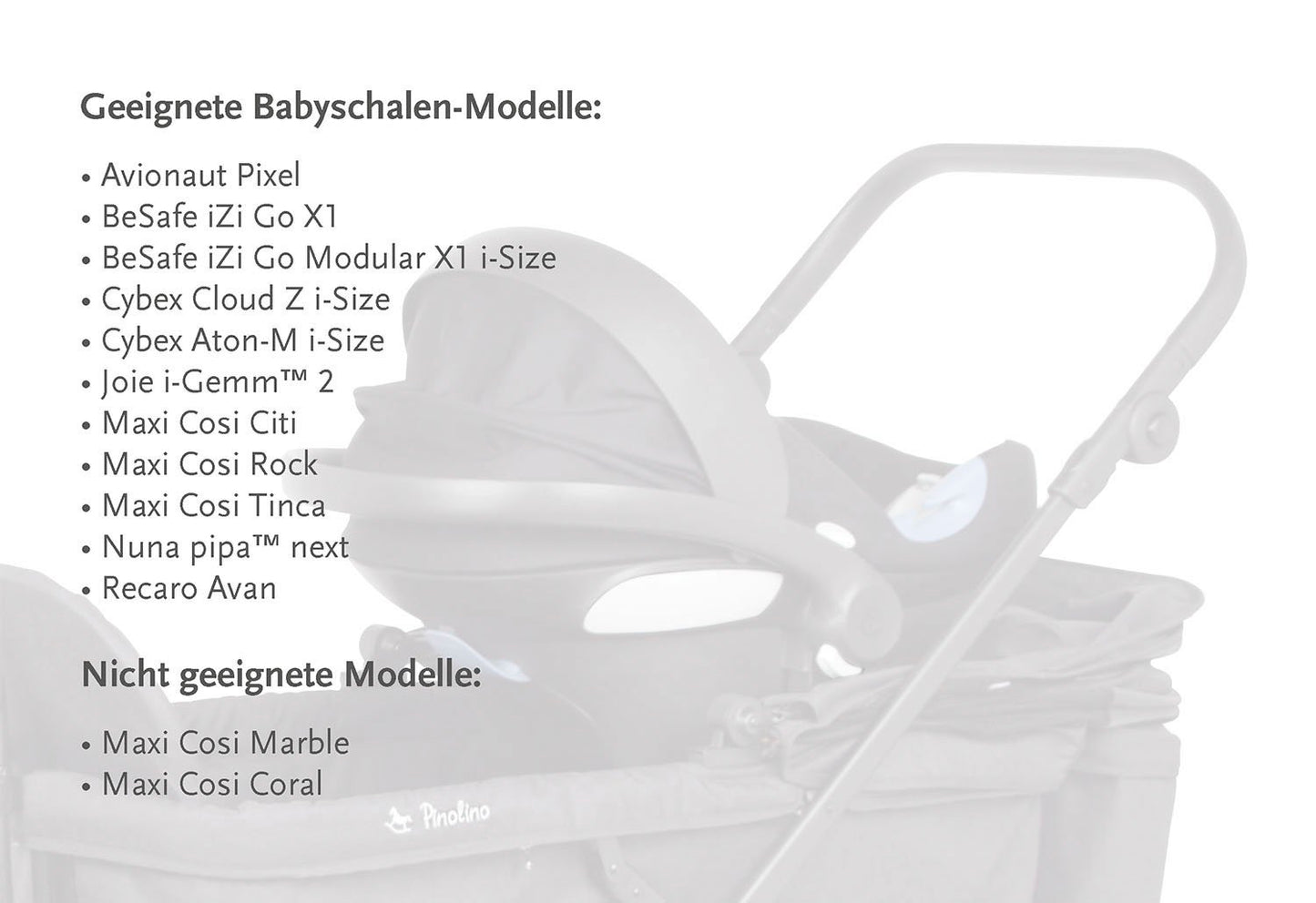 Babyschalenadapter für faltbaren Bollerwagen 'Cruiser'