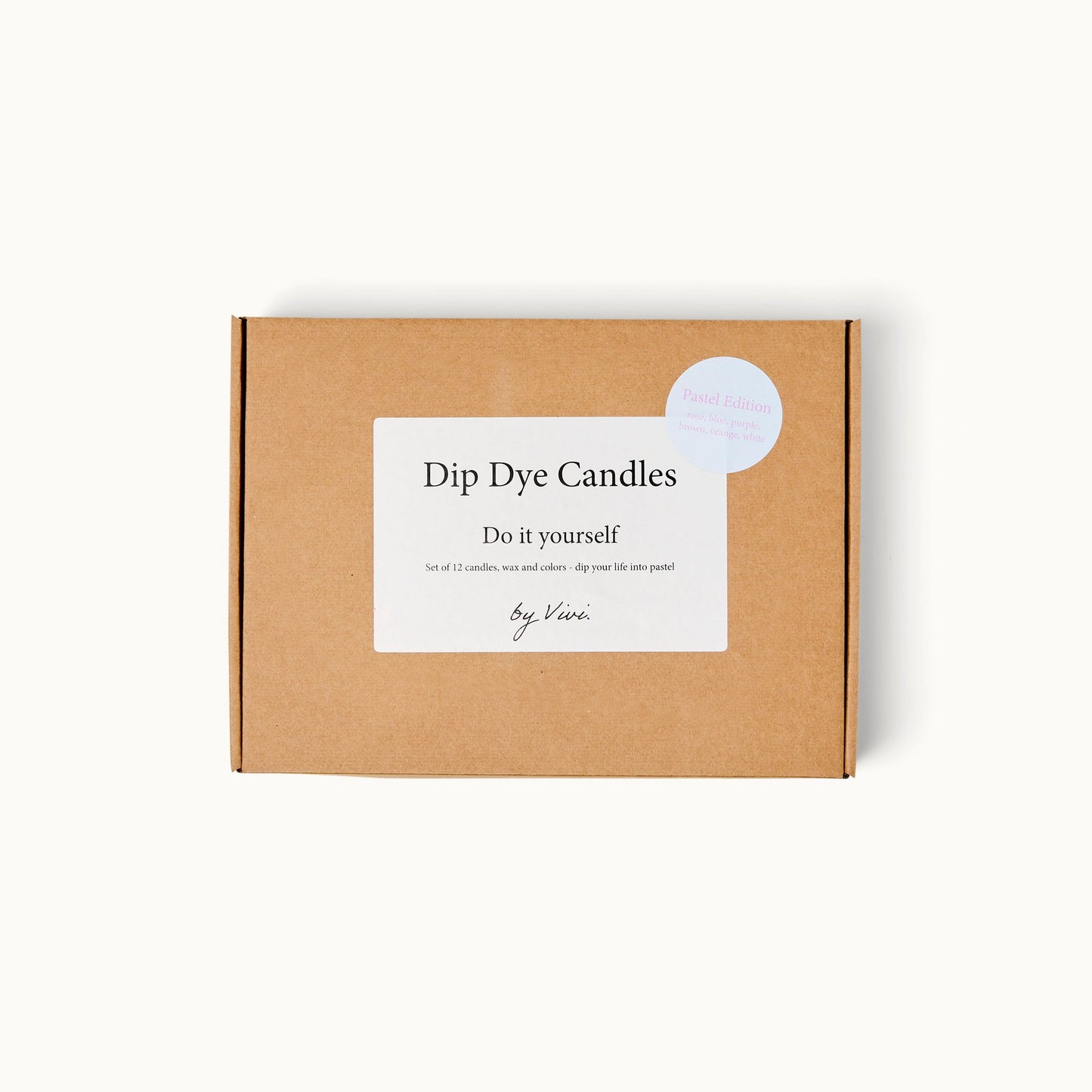 DIY Box Dip Dye Kerze: Pastel Edition