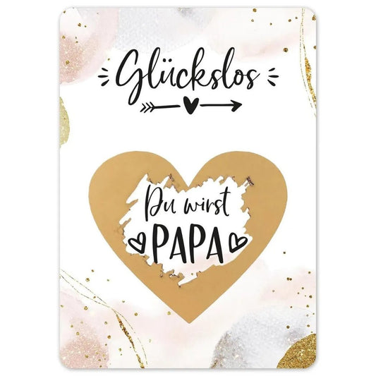 Du wirst Papa | Rubbelkarte Golden Glamour
