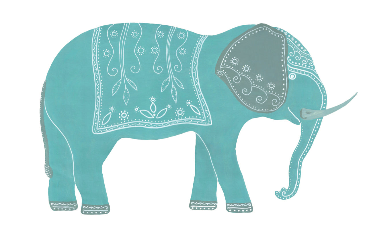 Kinderbild Elefant | Handgemacht & signiert | 30 x 40 cm