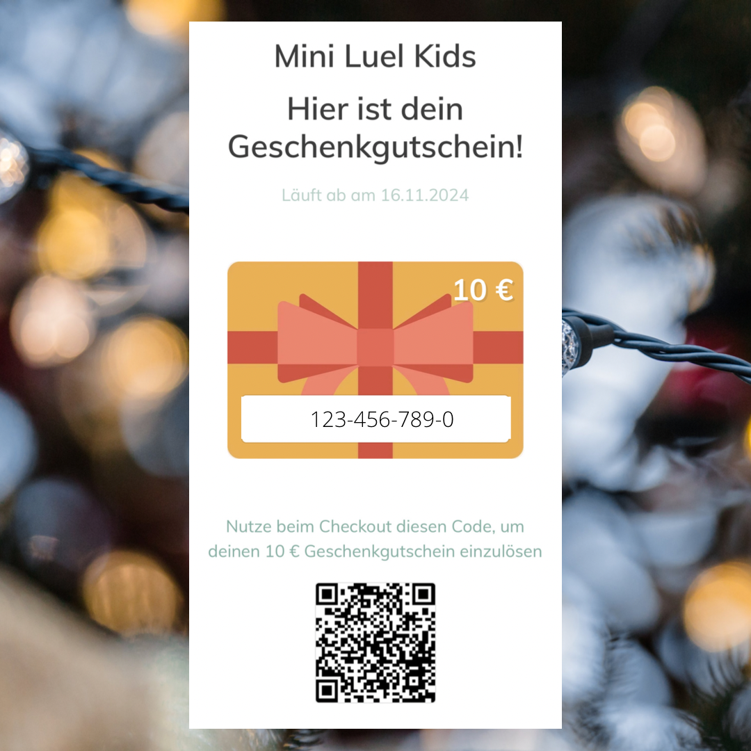 Geschenkgutschein von Mini Luel Kids - Mini Luel Kids